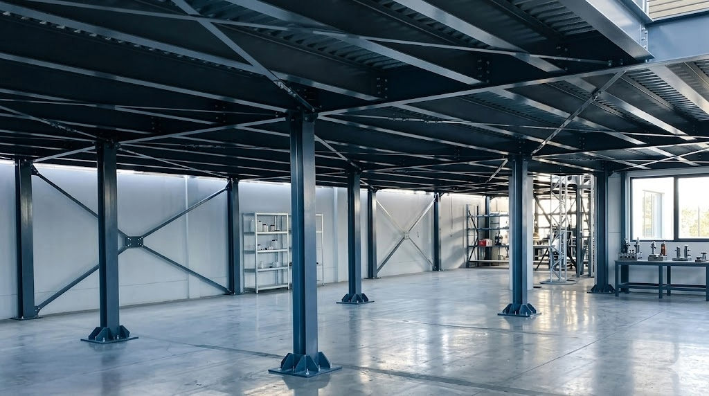 Charpente acier de grande envergure