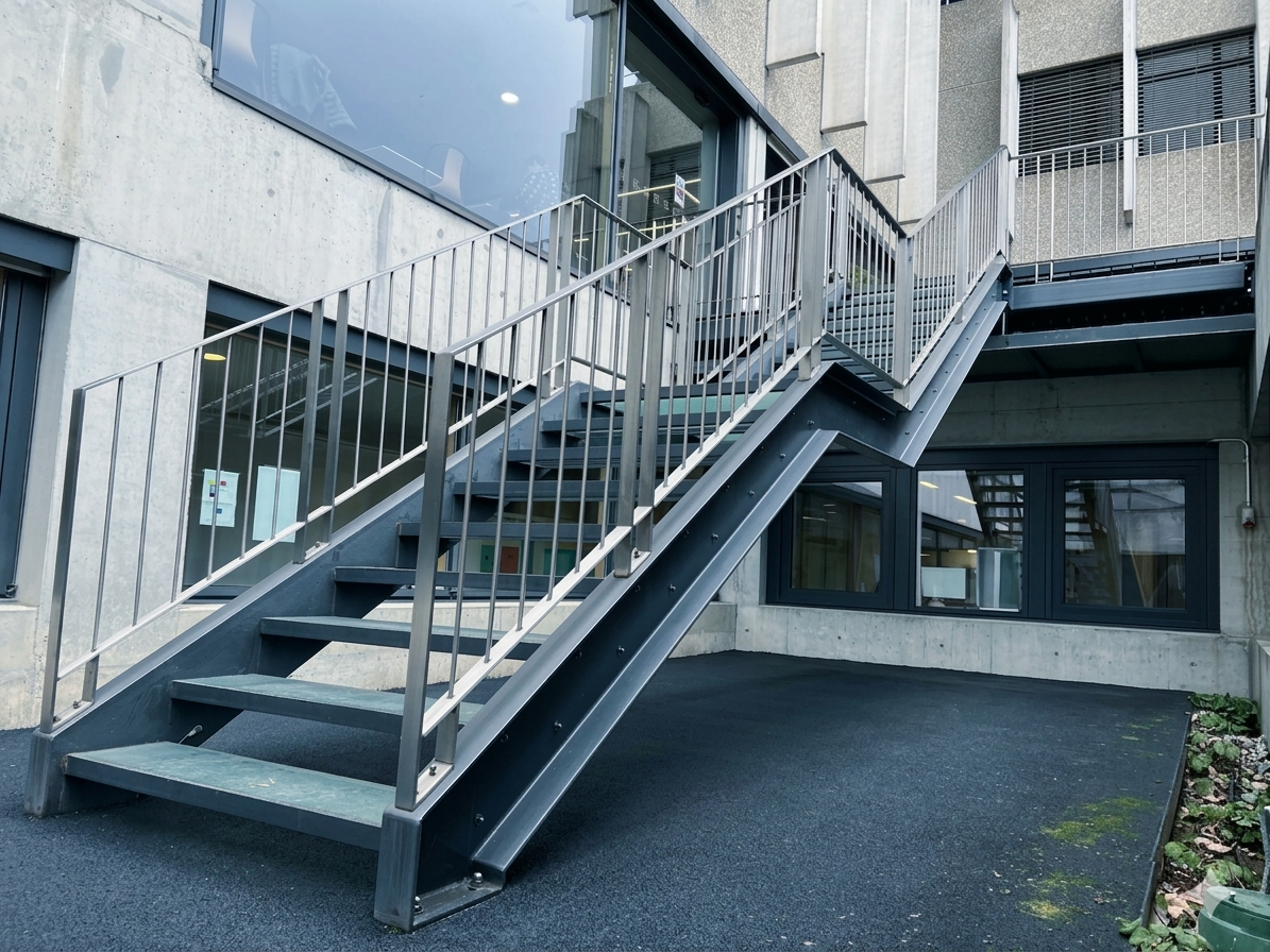 Structure métallique en cours de montage